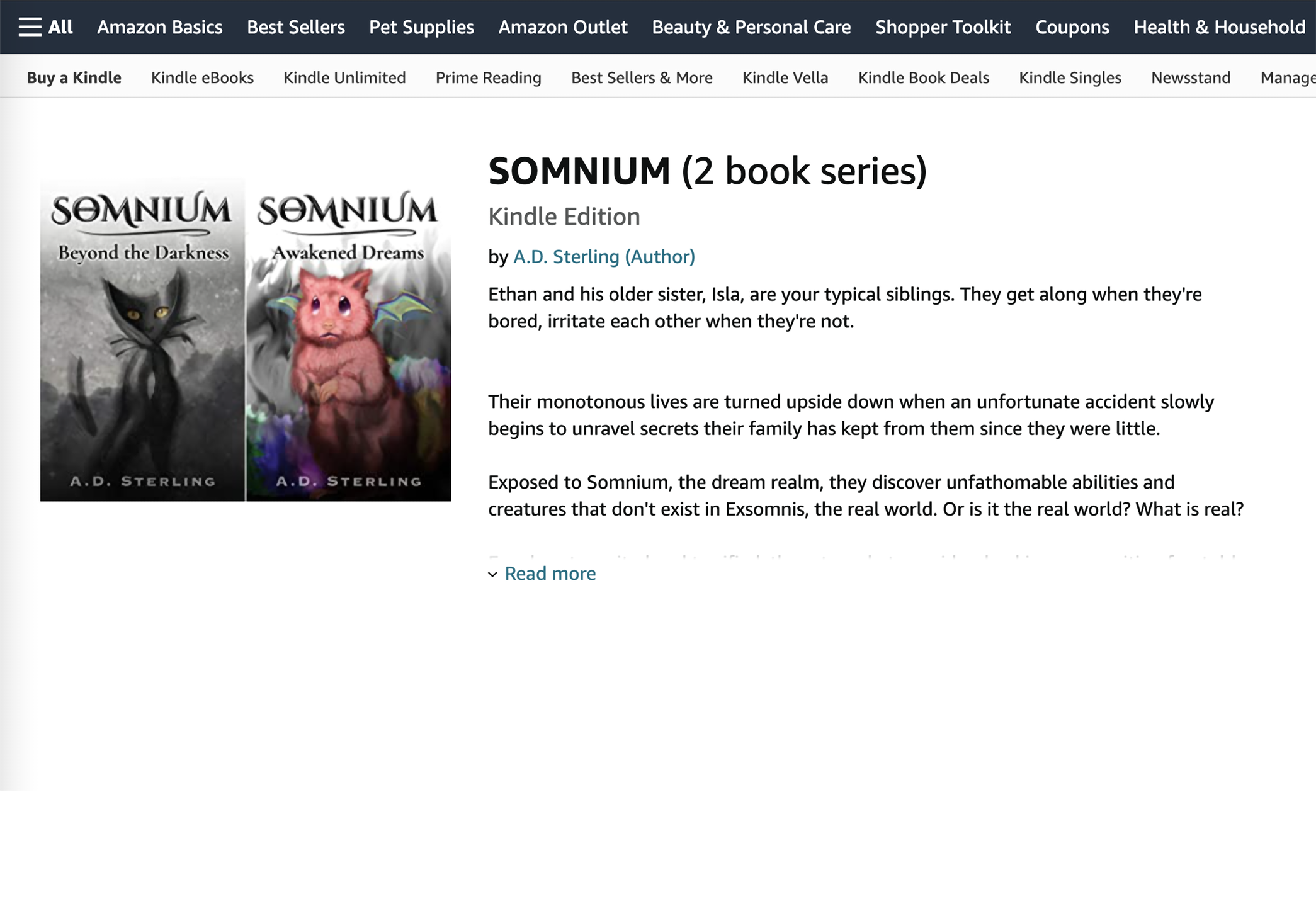 Self Publishing: Amazon Series Page